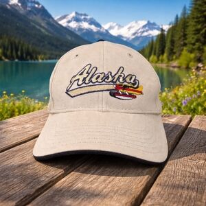 Alaska Embroidered Beige Baseball Cap - Unbranded